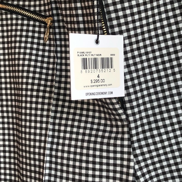Opening Ceremony black gingham Ski / Apres pants size 4 NWT - Picture 5 of 7